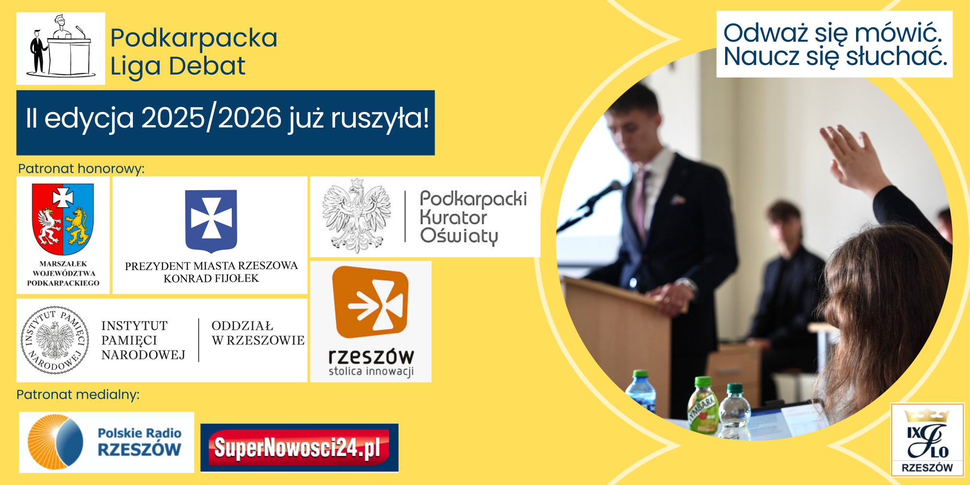 plakat promujący debatę